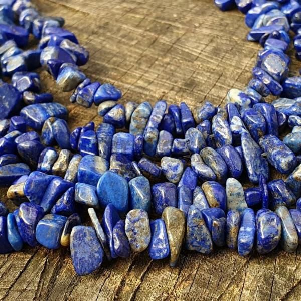 Lapis lazuli korálky zlomky šnúra
