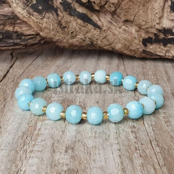 Nramok jadeit tyrkysov 6x8mm brsen rondelky s rokajlom