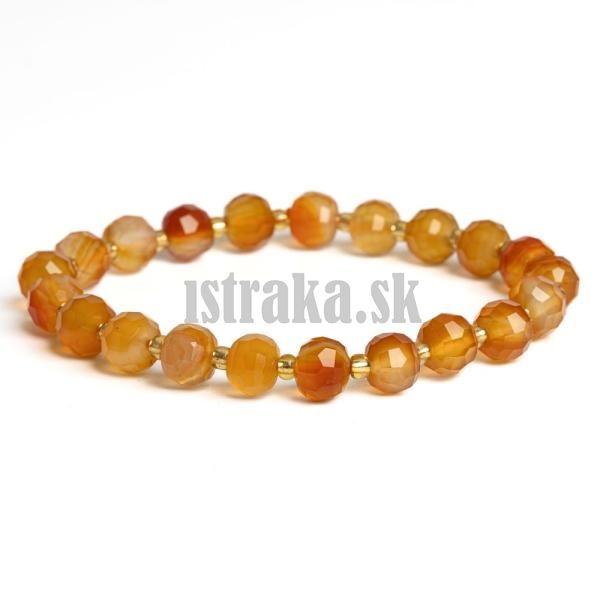 Nramok karneol svetl 6x8mm brsen rondelky s rokajlom