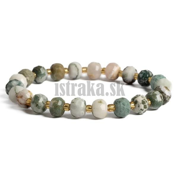 Nramok acht stromekov 6x8mm brsen rondelky s rokajlom