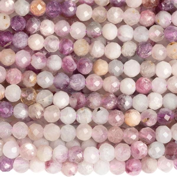 Lepidolit fialovo-biely kor�lky 3mm br�sen� �n�ra