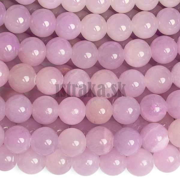 Jadeit korlky 6mm mliene lila nra