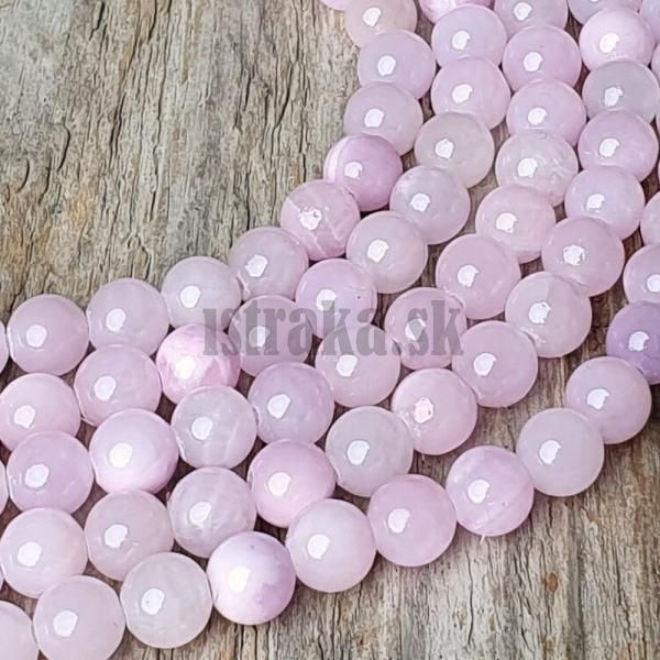 Jadeit korlky 6mm mliene lila nra