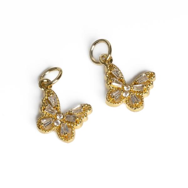 Mot�� pr�vesok zlat� s bielymi zirk�nmi