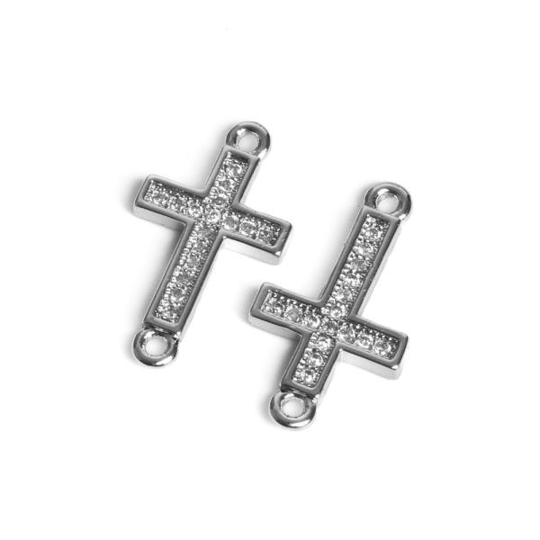 Kr� medzikus men�� strieborn� s bielymi zirk�nmi