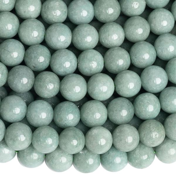 Jadeit kor�lky 8mm svetlozelen� �n�ra