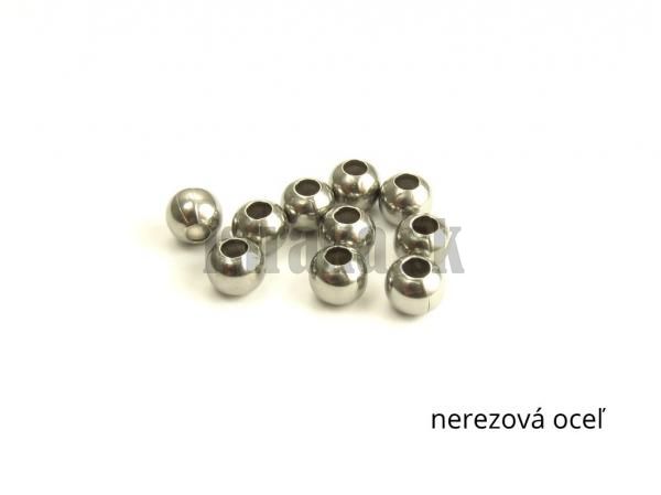 Guky korlky 6mm starostrieborn nerez 10 ks