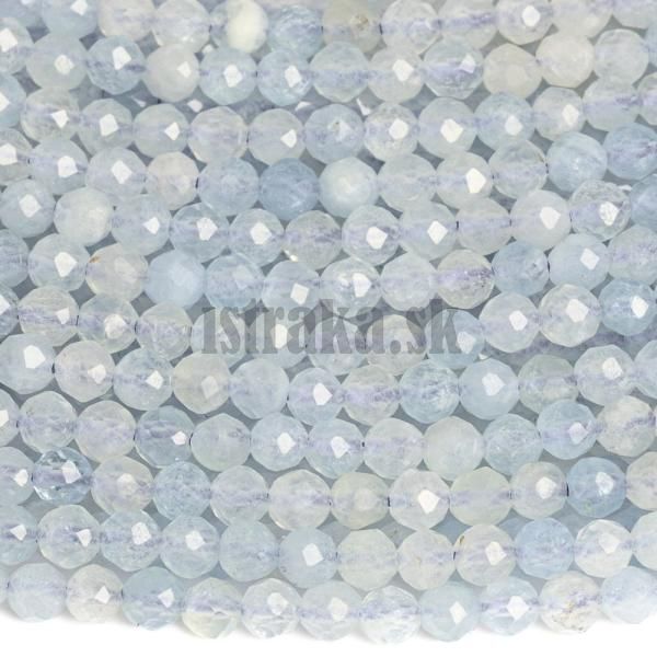 Akvamarn korlky 3mm brsen nra