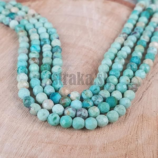 Tyrkys Peru korlky 3mm brsen nra
