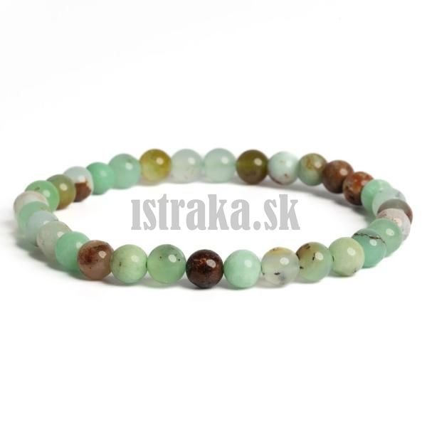 Nramok chryzopras hnedo-zelen  6mm