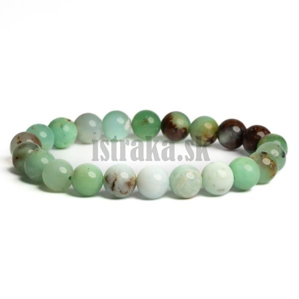 Nramok chryzopras hnedo-zelen  8mm