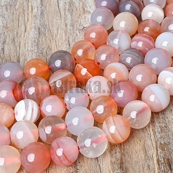 Acht Botswana ruov korlky 6mm polnra
