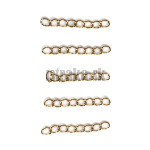 Retiazka predlovacia nerez zlat 2cm 5 ks