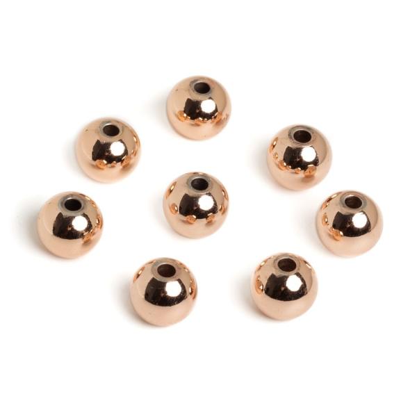 Gu���ky kor�lky 8mm ru�ov� zlato nerez 8 ks