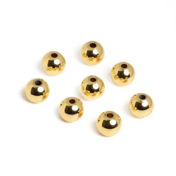 Gu���ky kor�lky 8mm zlat� nerez 8 ks