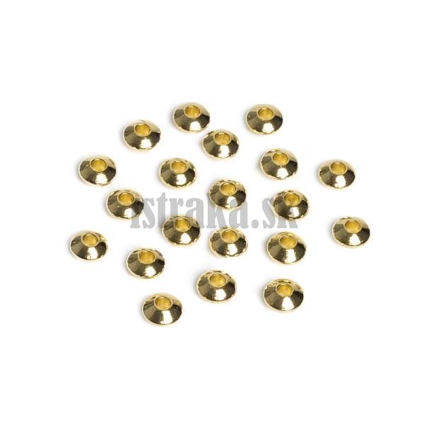 Kor�lka 6x3mm rondelka zlat� kvalitn� pokov 20 ks