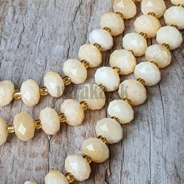 Jadeit svetlolt korlky 6x10mm rondelky brsen polnra