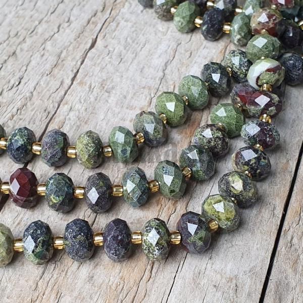 Jaspis draia krv korlky 6x10mm rondelky brsen polnra