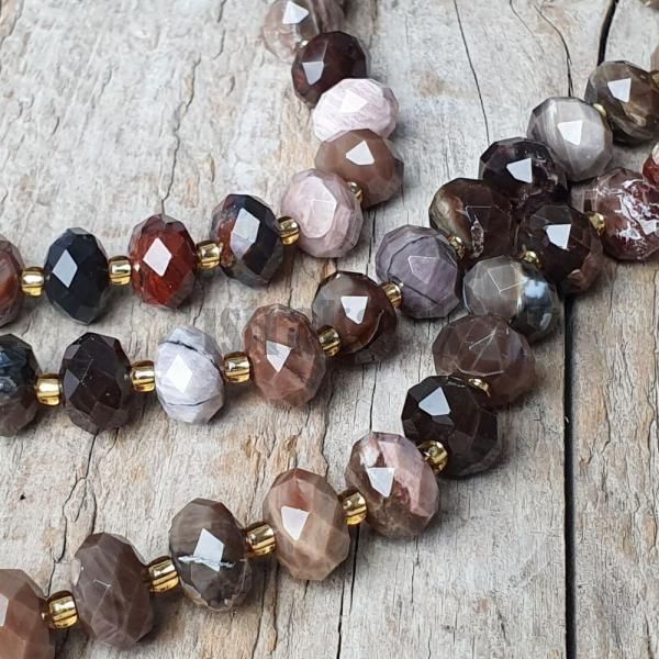 Skamenel drevo korlky 6x10mm rondelky brsen polnra