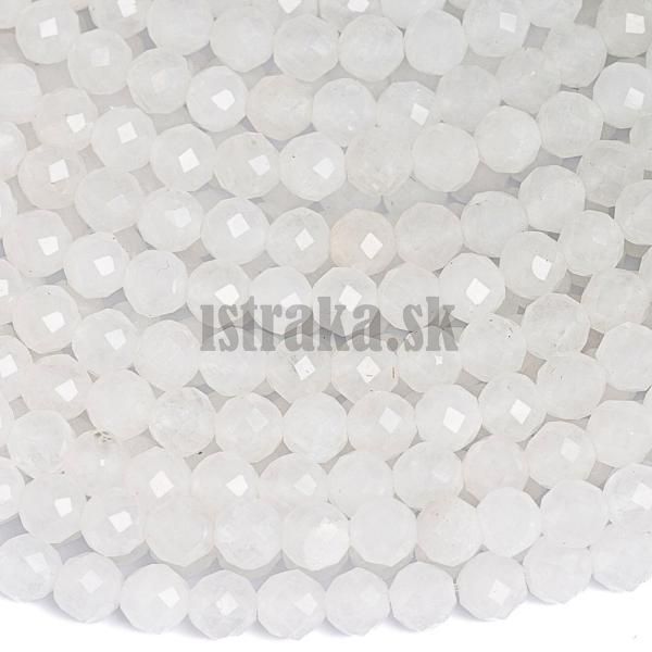 Jadeit korlky 4mm mliene biele brsen polnra