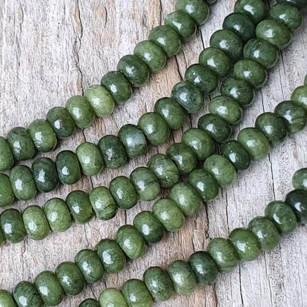 Jadeit Taiwan korlky 4x6mm tun rondelky polnra