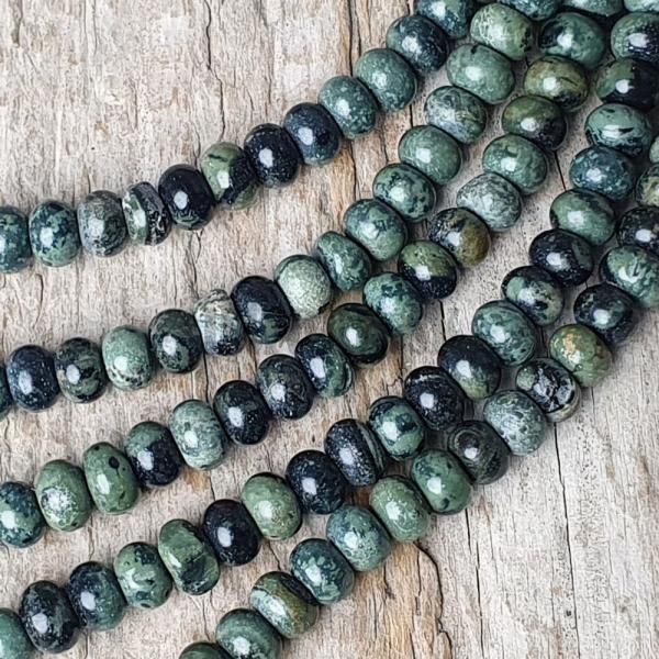 Jaspis kambaba korlky 4x6mm tun rondelky polnra