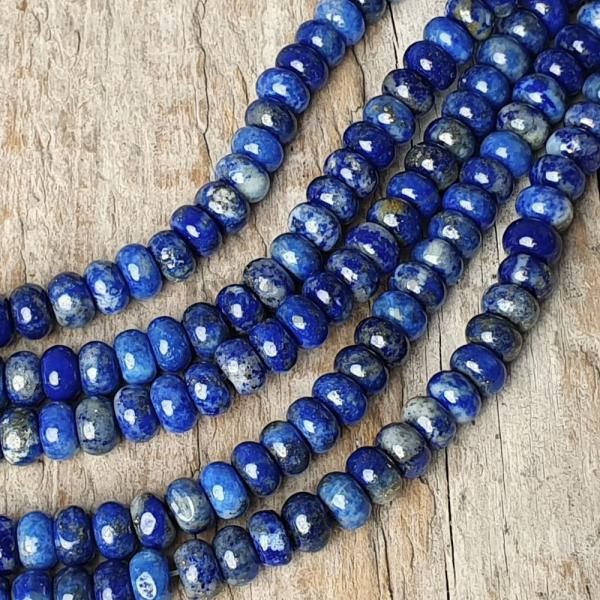 Lapis lazuli korlky 4x6mm tun rondelky polnra