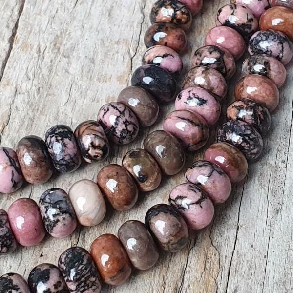 Rodonit mix farieb korlky 5x8mm tun rondelky polnra