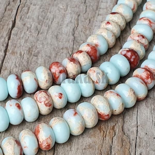 Jaspis aqua terra korlky 5x8mm tun rondelky polnra