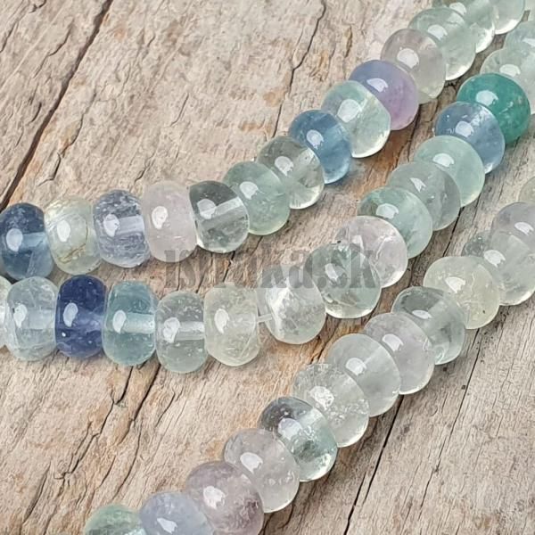 Fluorit korlky 5x8mm tun rondelky polnra