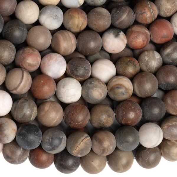 Skamenel� drevo kor�lky 8mm matn� �n�ra