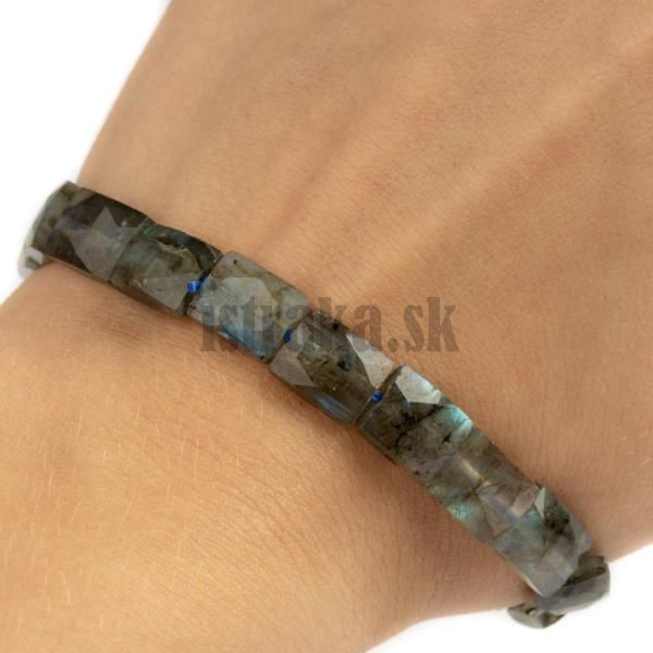 Nramok labradorit 8x10mm obdniky brsen