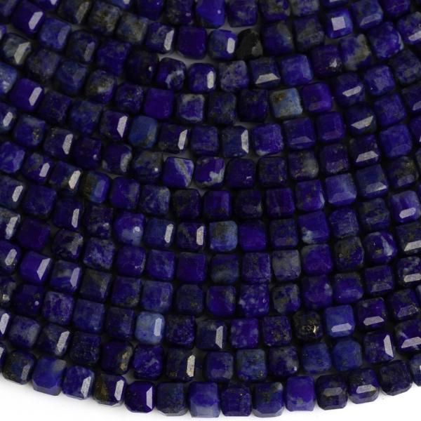 Lapis lazuli korlky 3,5mm kocky brsen polnra