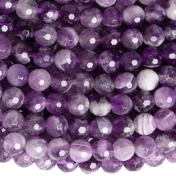 Ametyst chevron kor�lky 6mm br�sen� �n�ra