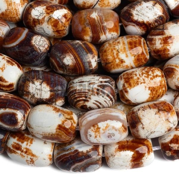 Acht Mongolsko korlky 14x10mm polnra