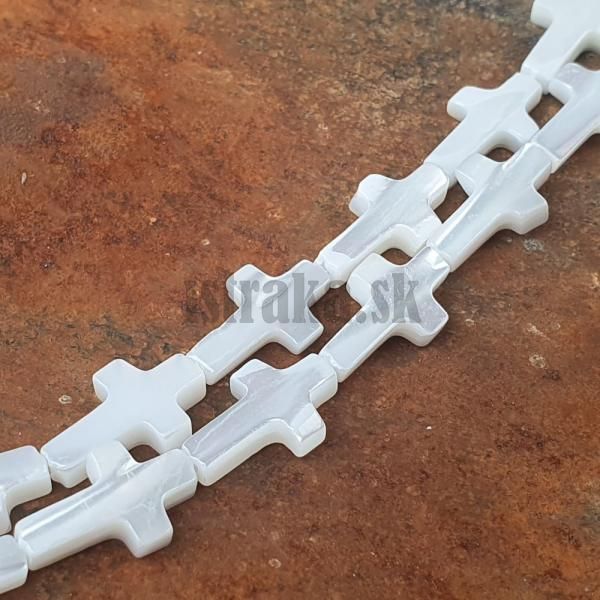 Perle korlka 8x12mm krik biely polnra