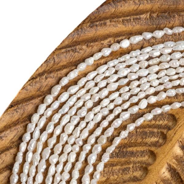 Perly rie�ne kor�lky 2,5x4mm podlhovast� so �trukt�rou �n�ra