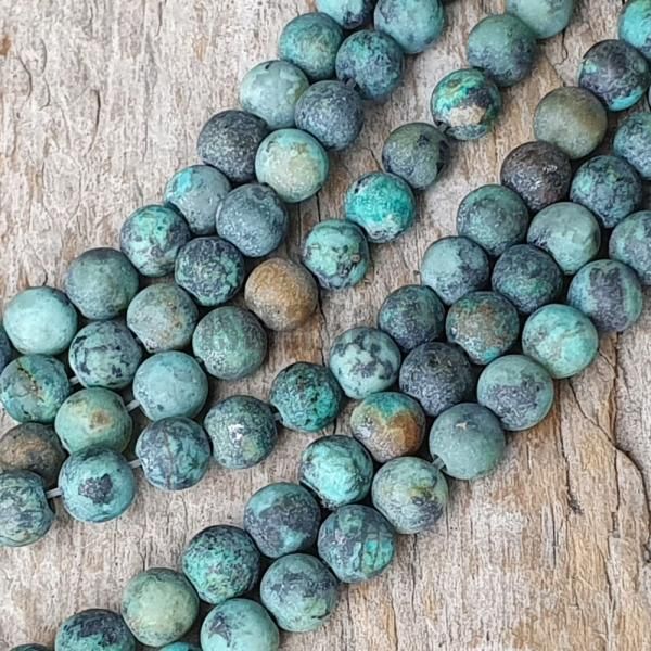 Tyrkys africk korlky 4mm matn nra