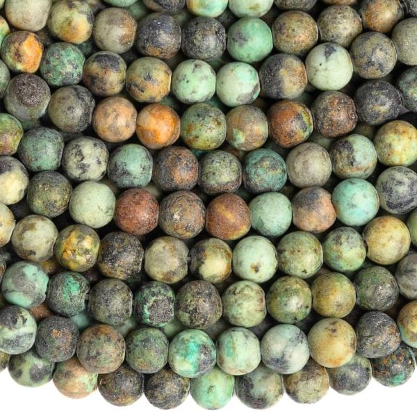 Tyrkys africk� kor�lky 4mm matn� �n�ra