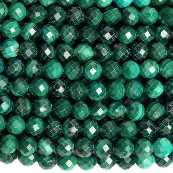 Malachit kor�lky 3mm br�sen� �n�ra