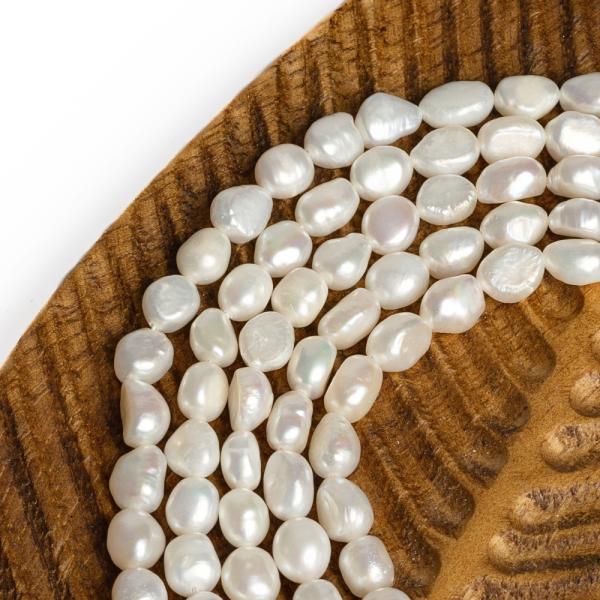 Perly rie�ne kor�lky cca 7x8,5mm nugety �n�ra