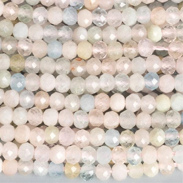 Morganit multicolor kor�lky 3x2mm rondelky br�sen� �n�ra