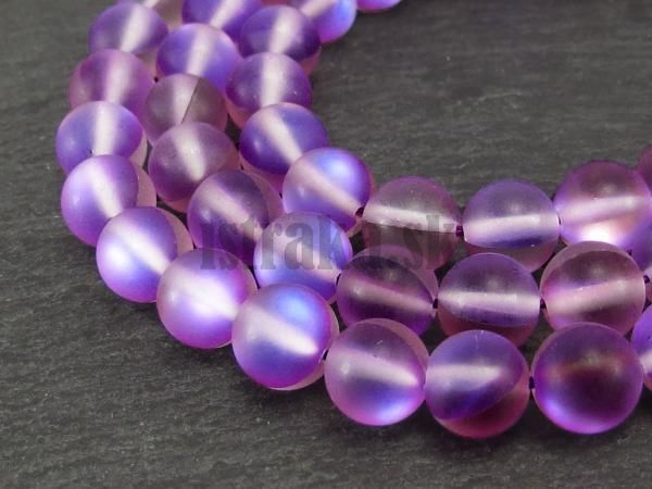 Mesan kame syntetick korlky 8mm fialov nra