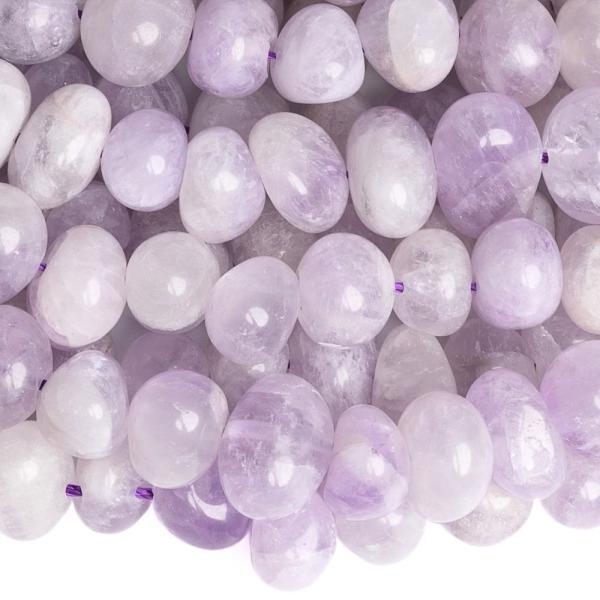 Ametyst lavender kor�lky kamienky 9x12mm �n�ra