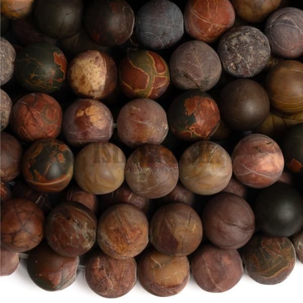 Jaspis picasso korlky 8mm matn nra