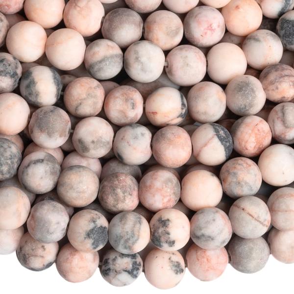 Jaspis zebra ru�ov� kor�lky 8mm matn� �n�ra