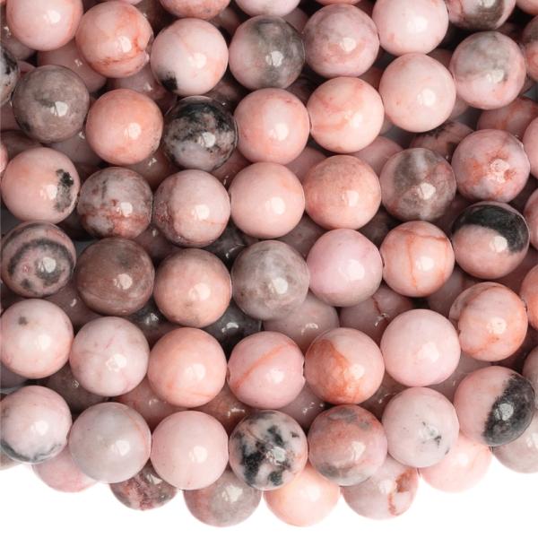 Jaspis zebra ru�ov� kor�lky 8mm �n�ra