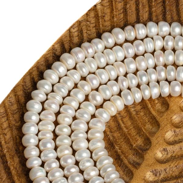 Perly rie�ne kor�lky 6x4 mm tu�n� rondelky �n�ra