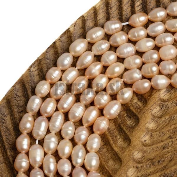 Perly riene korlky 6-7mm podlhovast marhuov nra