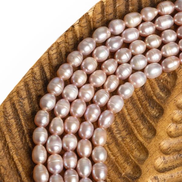 Perly rie�ne kor�lky 6x7mm podlhovast� staroru�ov� �n�ra